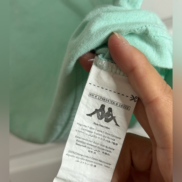 KAPPA Mint Green T-Shirt Size S - Picture 4 of 6